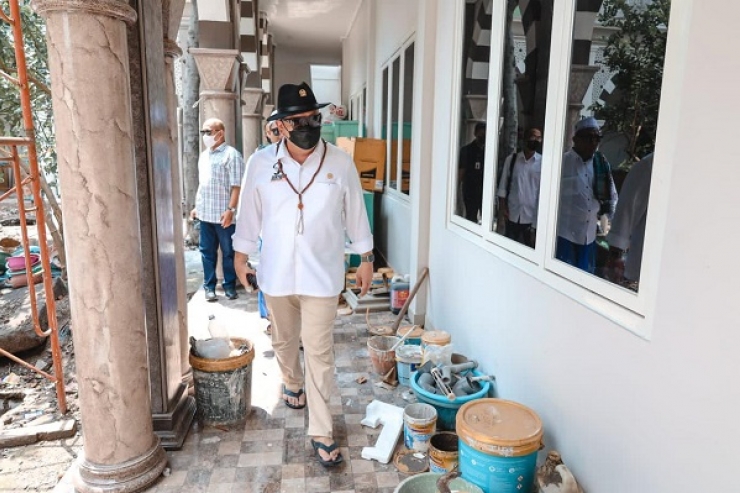 Reses di Jatim, LaNyalla Tinjau Pembangunan Kompleks Masjid Agung Sunan Ampel