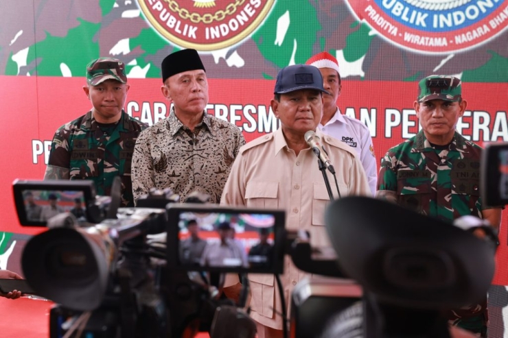 Menhan Prabowo Resmikan Lima Titik Sumber Air Bersih di Sukabumi