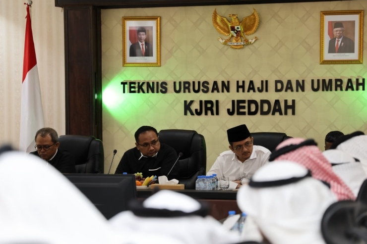 Bertemu Masyariq, Menag Yaqut Bahas Layanan Arafah, Muzdalifah, dan Mina