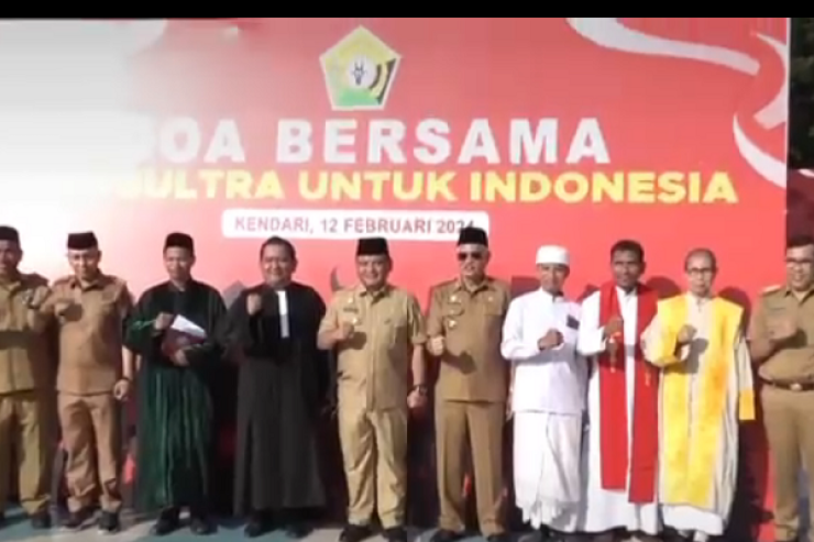 Pemilu Damai 2024, Pemprov Sultra Gelar Doa Bersama untuk Indonesia