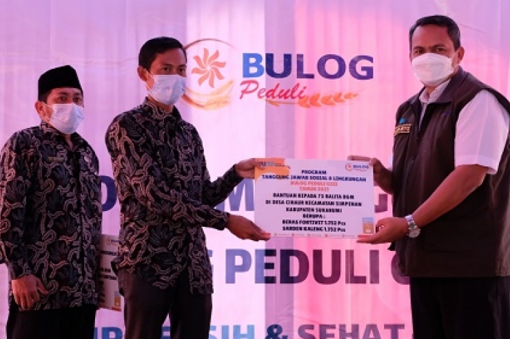 BULOG Gelontorkan Beras Fortivit Dan Berikan Edukasi Gizi  Ke Masyarakat Jawa Barat