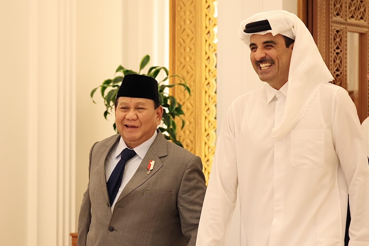 Prabowo Bersama Emir Qatar Bahas Hubungan Bilateral