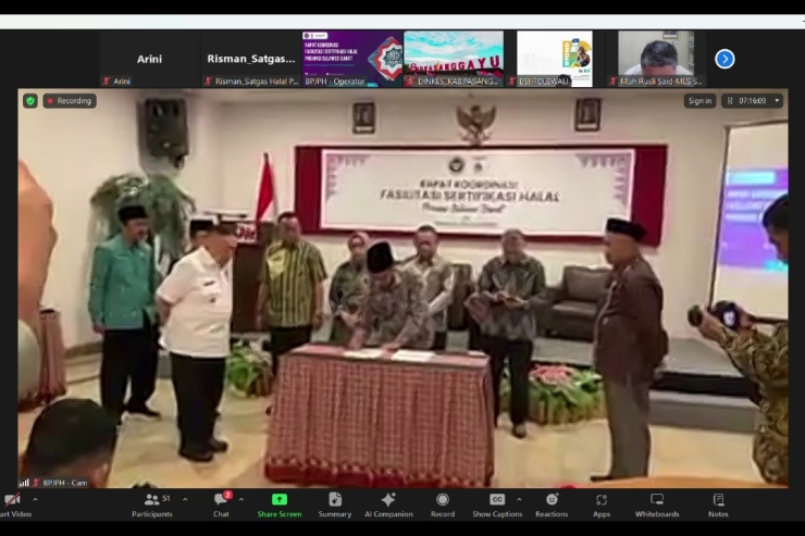Perkuat UMK, BPJPH dan Pemprov Sulawesi Barat Rakor Sinergi Fasilitasi Sertifikasi Halal