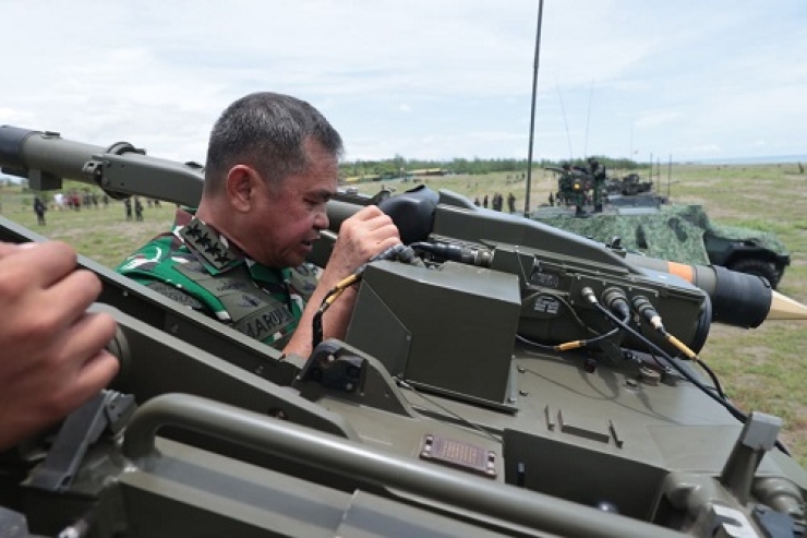 Kasad Tinjau Latbakjatrat Arhanud Terintegrasi