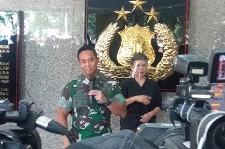 Pangilma TNI Andika Perkasa Kunjungi Mabes Polri