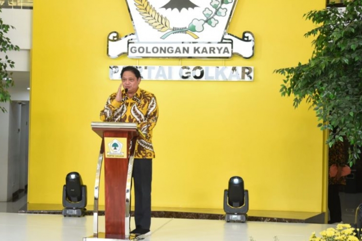 HUT Partai Golkar ke-57,  Airlangga Hartarto : Pemilihan Presiden Minimal Harus Menang