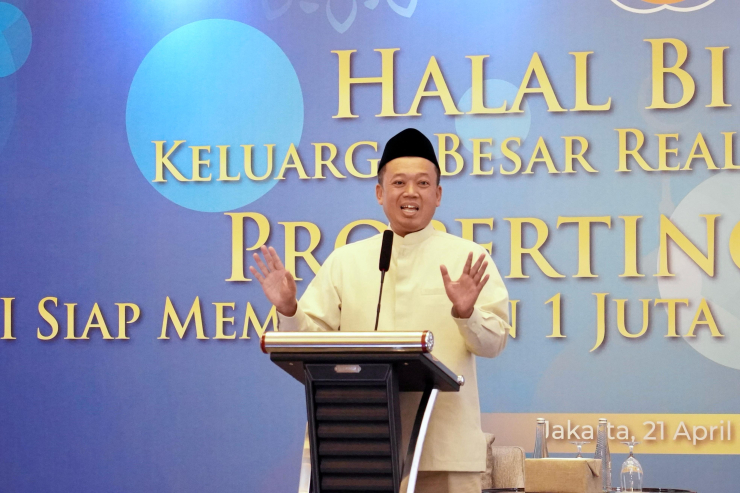 Menteri Nusron Hadiri Halalbihalal Keluarga Besar REI, Bahas Pemanfaatan Tanah Telantar