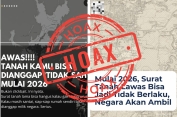 ATR/BPN Bantah Isu 2026 Tanah Tak Bersertipikat Diambil Negara