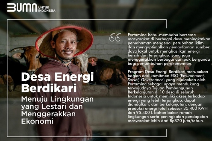 Komitmen Pertamina Dalam Wujudkan Desa Energi Berdikari