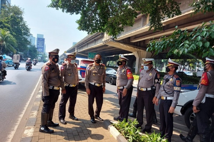 Polda Metro Jaya Tambah Tiga Titik  Penyekatan Jalan di Jakarta 