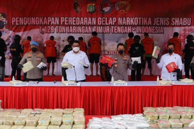 Polri Sita sabu-sabu senilai Rp 1,694 triliun, di Tengah Pandemi Peredaran Narkoba Sangat Tinggi